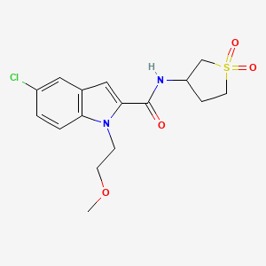 molecular formula C16H19ClN2O4S B11150347 5-chloro-N-(1,1-dioxidotetrahydrothiophen-3-yl)-1-(2-methoxyethyl)-1H-indole-2-carboxamide 