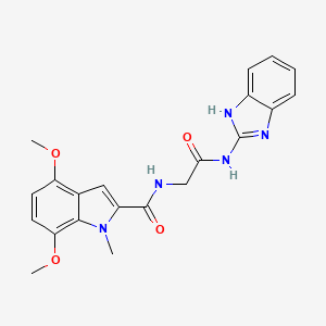 N-[2-(1,3-dihydro-2H-benzimidazol-2-ylideneamino)-2-oxoethyl]-4,7-dimethoxy-1-methyl-1H-indole-2-carboxamide