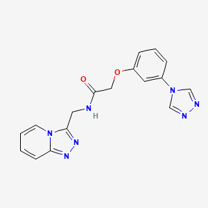 molecular formula C17H15N7O2 B11150356 N-([1,2,4]triazolo[4,3-a]pyridin-3-ylmethyl)-2-[3-(4H-1,2,4-triazol-4-yl)phenoxy]acetamide 