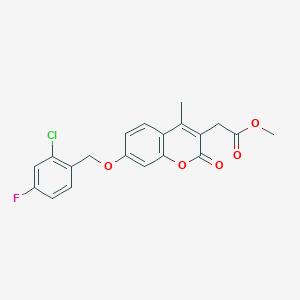 methyl {7-[(2-chloro-4-fluorobenzyl)oxy]-4-methyl-2-oxo-2H-chromen-3-yl}acetate