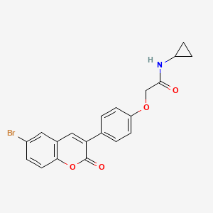 2-[4-(6-bromo-2-oxo-2H-chromen-3-yl)phenoxy]-N-cyclopropylacetamide