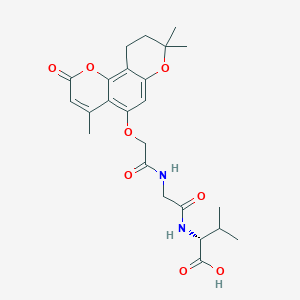 N-{[(4,8,8-trimethyl-2-oxo-9,10-dihydro-2H,8H-pyrano[2,3-f]chromen-5-yl)oxy]acetyl}glycyl-D-valine