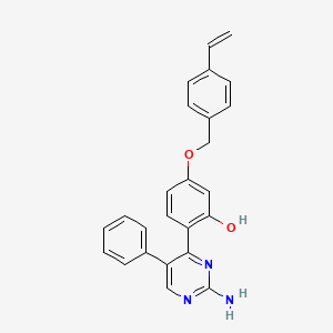 2-(2-Amino-5-phenyl-4-pyrimidinyl)-5-[(4-vinylbenzyl)oxy]phenol