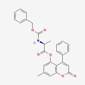 (7-methyl-2-oxo-4-phenylchromen-5-yl) (2S)-2-(phenylmethoxycarbonylamino)propanoate