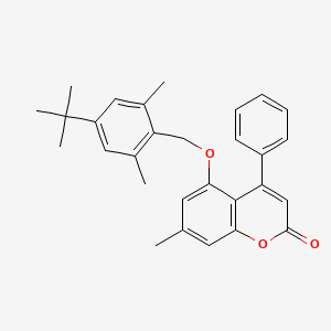 5-[(4-tert-butyl-2,6-dimethylbenzyl)oxy]-7-methyl-4-phenyl-2H-chromen-2-one