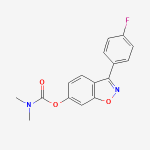 molecular formula C16H13FN2O3 B11150451 3-(4-Fluorophenyl)-1,2-benzoxazol-6-yl dimethylcarbamate 