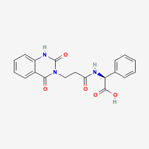 (2S)-{[3-(2,4-dioxo-1,4-dihydroquinazolin-3(2H)-yl)propanoyl]amino}(phenyl)ethanoic acid