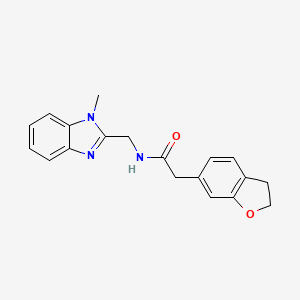 2-(2,3-dihydro-1-benzofuran-6-yl)-N-[(1-methyl-1H-1,3-benzimidazol-2-yl)methyl]acetamide