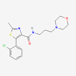 5-(2-chlorophenyl)-2-methyl-N-(3-morpholinopropyl)-1,3-thiazole-4-carboxamide