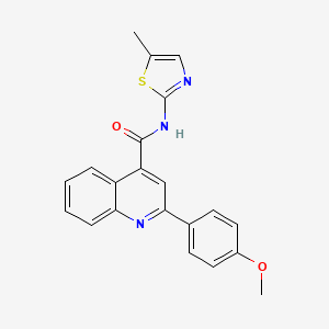 2-(4-methoxyphenyl)-N-(5-methyl-1,3-thiazol-2-yl)quinoline-4-carboxamide