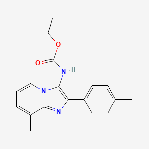 ethyl N-[8-methyl-2-(4-methylphenyl)imidazo[1,2-a]pyridin-3-yl]carbamate