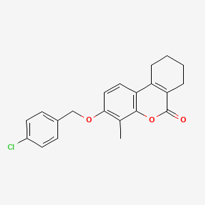 3-[(4-Chlorophenyl)methoxy]-4-methyl-7,8,9,10-tetrahydrobenzo[c]chromen-6-one