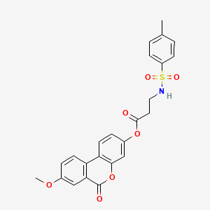 8-methoxy-6-oxo-6H-benzo[c]chromen-3-yl N-[(4-methylphenyl)sulfonyl]-beta-alaninate