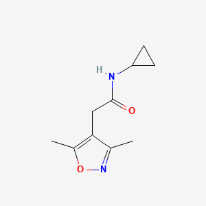 molecular formula C10H14N2O2 B11150616 N-cyclopropyl-2-(3,5-dimethyl-1,2-oxazol-4-yl)acetamide 