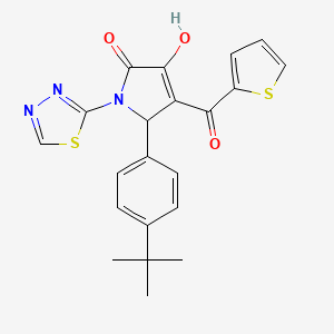 5-(4-tert-butylphenyl)-3-hydroxy-1-(1,3,4-thiadiazol-2-yl)-4-(thiophen-2-ylcarbonyl)-1,5-dihydro-2H-pyrrol-2-one