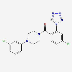 [4-(3-chlorophenyl)piperazin-1-yl][4-chloro-2-(1H-tetrazol-1-yl)phenyl]methanone