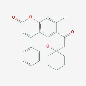 5'-methyl-10'-phenyl-8'H-spiro[cyclohexane-1,2'-pyrano[2,3-f]chromene]-4',8'(3'H)-dione