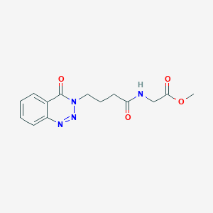 molecular formula C14H16N4O4 B11150646 methyl 2-({4-[4-oxo-1,2,3-benzotriazin-3(4H)-yl]butanoyl}amino)acetate 