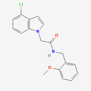 molecular formula C18H17ClN2O2 B11150655 2-(4-chloro-1H-indol-1-yl)-N-(2-methoxybenzyl)acetamide 