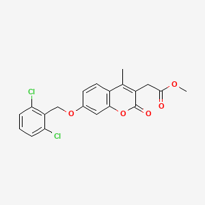 methyl {7-[(2,6-dichlorobenzyl)oxy]-4-methyl-2-oxo-2H-chromen-3-yl}acetate