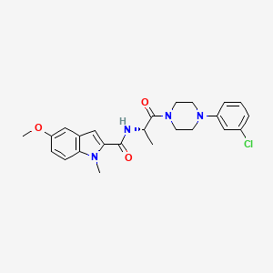 N-{(2S)-1-[4-(3-chlorophenyl)piperazin-1-yl]-1-oxopropan-2-yl}-5-methoxy-1-methyl-1H-indole-2-carboxamide