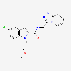 molecular formula C19H18ClN5O2 B11150688 5-chloro-1-(2-methoxyethyl)-N-([1,2,4]triazolo[4,3-a]pyridin-3-ylmethyl)-1H-indole-2-carboxamide 