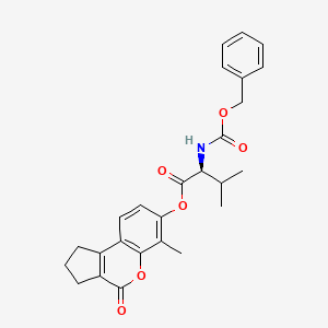 6-methyl-4-oxo-1,2,3,4-tetrahydrocyclopenta[c]chromen-7-yl N-[(benzyloxy)carbonyl]-L-valinate