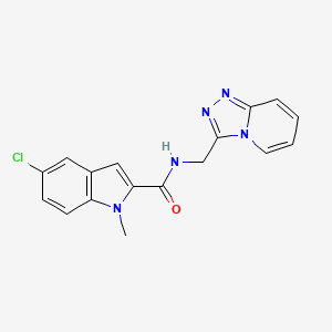 5-chloro-1-methyl-N-([1,2,4]triazolo[4,3-a]pyridin-3-ylmethyl)-1H-indole-2-carboxamide