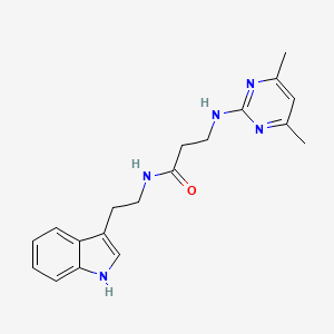 3-[(4,6-dimethyl-2-pyrimidinyl)amino]-N-[2-(1H-indol-3-yl)ethyl]propanamide