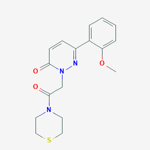 molecular formula C17H19N3O3S B11150719 6-(2-methoxyphenyl)-2-[2-oxo-2-(thiomorpholin-4-yl)ethyl]pyridazin-3(2H)-one 