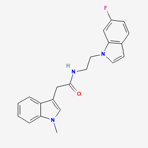 molecular formula C21H20FN3O B11150742 N-[2-(6-fluoro-1H-indol-1-yl)ethyl]-2-(1-methyl-1H-indol-3-yl)acetamide 