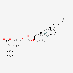 (3beta)-cholest-5-en-3-yl [(8-methyl-2-oxo-4-phenyl-2H-chromen-7-yl)oxy]acetate