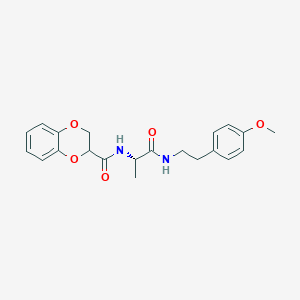 N-[(2S)-1-{[2-(4-methoxyphenyl)ethyl]amino}-1-oxopropan-2-yl]-2,3-dihydro-1,4-benzodioxine-2-carboxamide