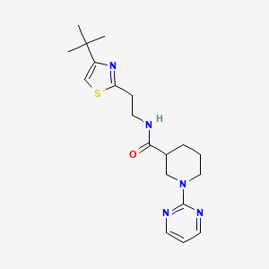 N-[2-(4-tert-butyl-1,3-thiazol-2-yl)ethyl]-1-(pyrimidin-2-yl)piperidine-3-carboxamide