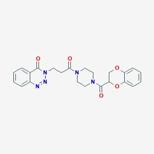 3-{3-[4-(2,3-dihydro-1,4-benzodioxin-2-ylcarbonyl)piperazino]-3-oxopropyl}-1,2,3-benzotriazin-4(3H)-one