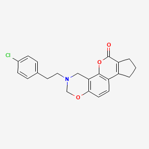 3-[2-(4-chlorophenyl)ethyl]-3,4,8,9-tetrahydro-2H-cyclopenta[3,4]chromeno[8,7-e][1,3]oxazin-6(7H)-one