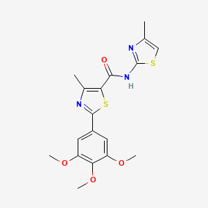 4-methyl-N-(4-methyl-1,3-thiazol-2-yl)-2-(3,4,5-trimethoxyphenyl)-1,3-thiazole-5-carboxamide