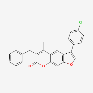 6-benzyl-3-(4-chlorophenyl)-5-methyl-7H-furo[3,2-g]chromen-7-one