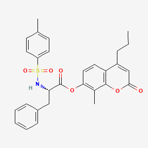 molecular formula C29H29NO6S B11150795 (8-methyl-2-oxo-4-propylchromen-7-yl) (2S)-2-[(4-methylphenyl)sulfonylamino]-3-phenylpropanoate 