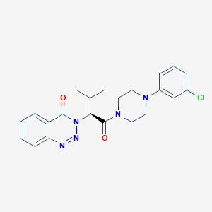 molecular formula C22H24ClN5O2 B11150807 3-{(2S)-1-[4-(3-chlorophenyl)piperazin-1-yl]-3-methyl-1-oxobutan-2-yl}-1,2,3-benzotriazin-4(3H)-one 