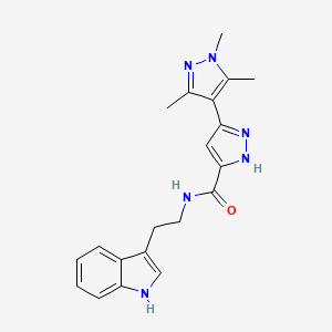 molecular formula C20H22N6O B11150815 N-[2-(1H-indol-3-yl)ethyl]-1',3',5'-trimethyl-1'H,2H-3,4'-bipyrazole-5-carboxamide 