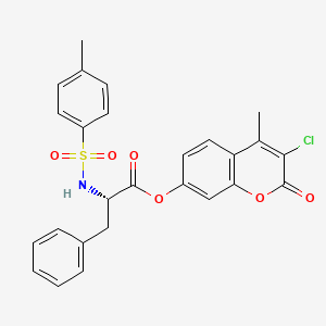 3-chloro-4-methyl-2-oxo-2H-chromen-7-yl (2S)-2-{[(4-methylphenyl)sulfonyl]amino}-3-phenylpropanoate