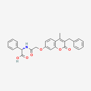 (2S)-({[(3-benzyl-4-methyl-2-oxo-2H-chromen-7-yl)oxy]acetyl}amino)(phenyl)ethanoic acid