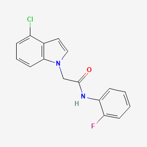 2-(4-chloro-1H-indol-1-yl)-N-(2-fluorophenyl)acetamide