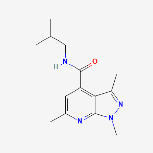 molecular formula C14H20N4O B11150839 N~4~-isobutyl-1,3,6-trimethyl-1H-pyrazolo[3,4-b]pyridine-4-carboxamide 