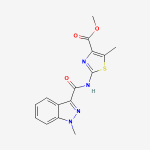 methyl 5-methyl-2-{[(1-methyl-1H-indazol-3-yl)carbonyl]amino}-1,3-thiazole-4-carboxylate