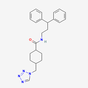 trans-N-(3,3-diphenylpropyl)-4-(1H-tetrazol-1-ylmethyl)cyclohexanecarboxamide