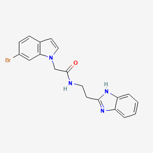 molecular formula C19H17BrN4O B11150863 N-[2-(1H-1,3-benzimidazol-2-yl)ethyl]-2-(6-bromo-1H-indol-1-yl)acetamide 