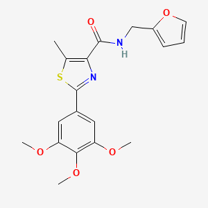 N-(furan-2-ylmethyl)-5-methyl-2-(3,4,5-trimethoxyphenyl)-1,3-thiazole-4-carboxamide