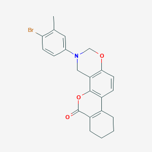 3-(4-bromo-3-methylphenyl)-3,4,7,8,9,10-hexahydro-2H,6H-benzo[3,4]chromeno[8,7-e][1,3]oxazin-6-one